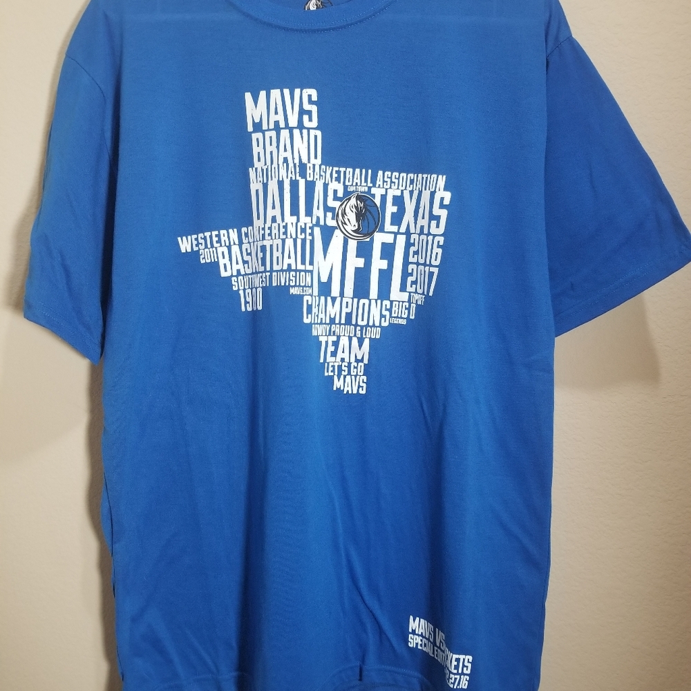 Mens Dallas Mavericks Mavs T Shirt Size XL